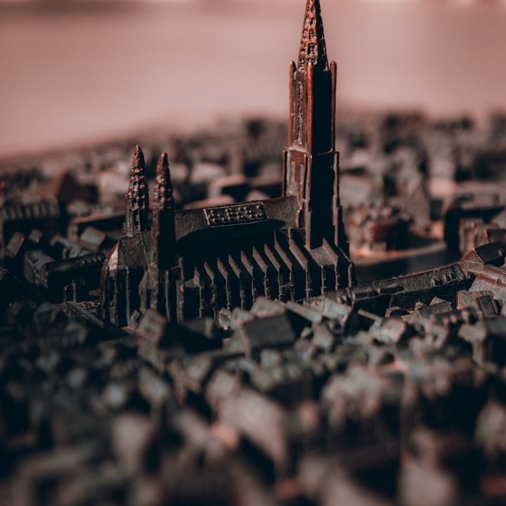 Ein Miniaturmodell des Ulmer Münsters